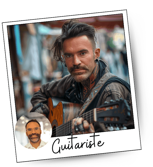 Swap Face de Benoît Colliaux en guitariste