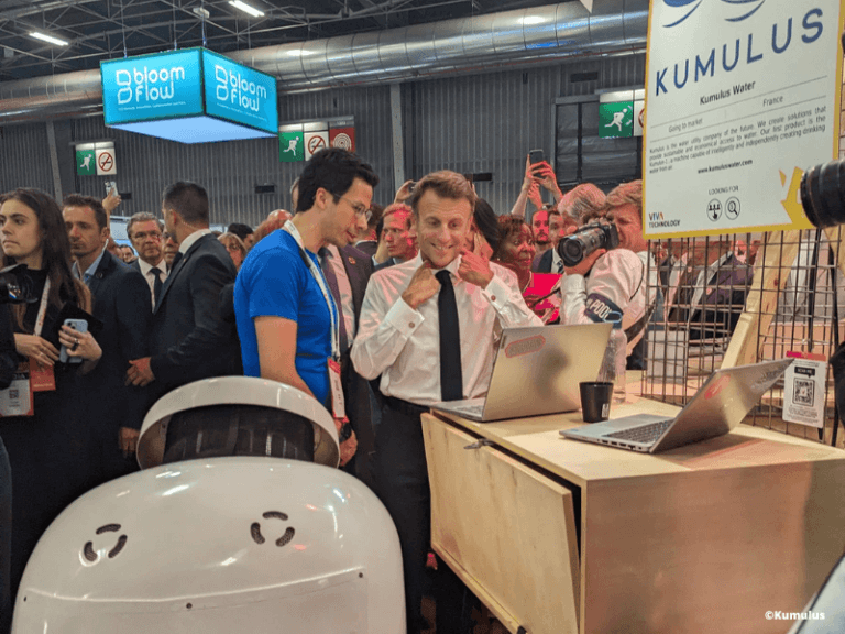Emmanuelle Macron à Viva Tech sur le stand de Kumulus