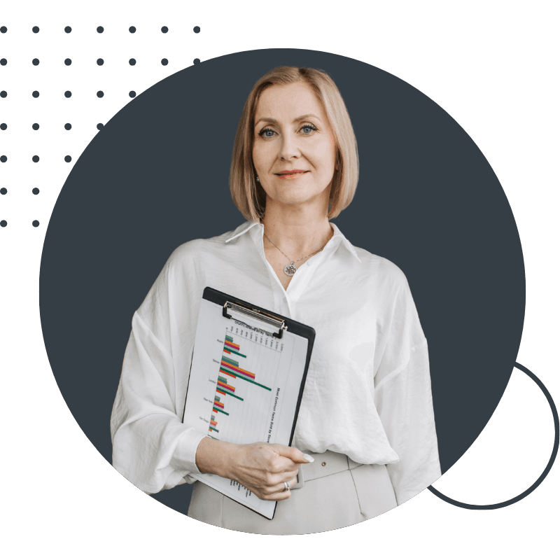 femme d'affaires avec un dossier sous le bras