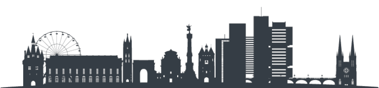 Silhouette en illustration des monuments de la ville de Bordeaux