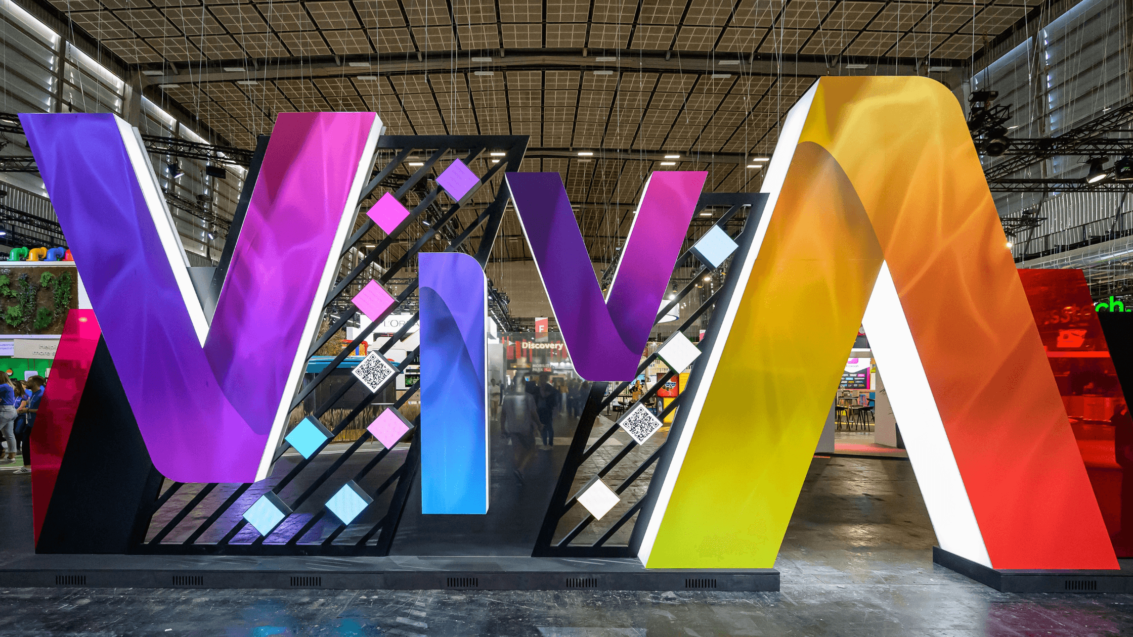 Logo viva tech illuminée 
