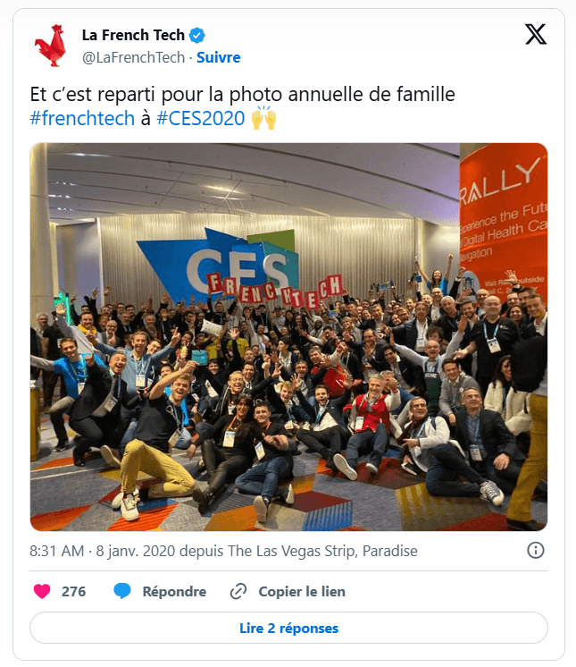 Post X illustrant une photo de la French tech Bordeaux